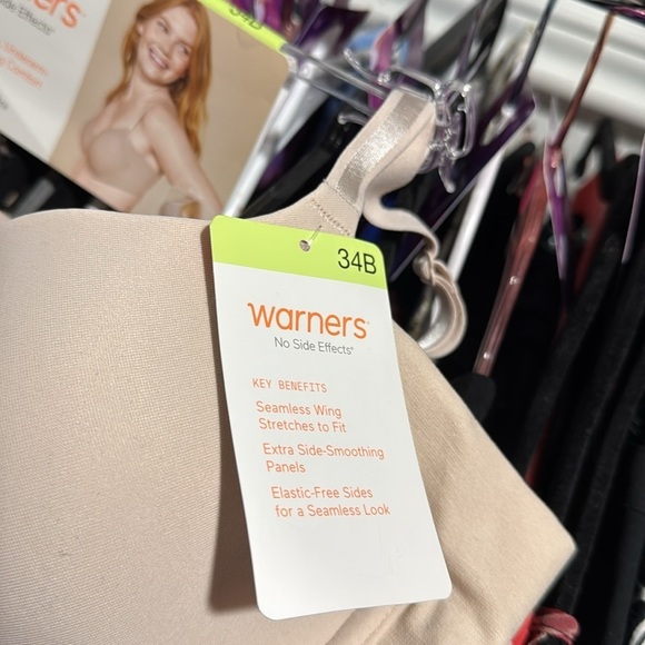 Warner's Seamless bra T-Shirt 34B Cream NEW lightly lined underwire - Picture 4 of 4